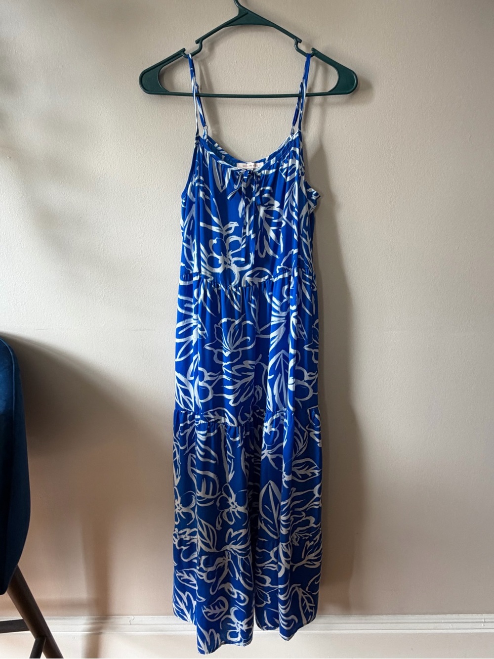 Blue Floral Print Women’s Sundress